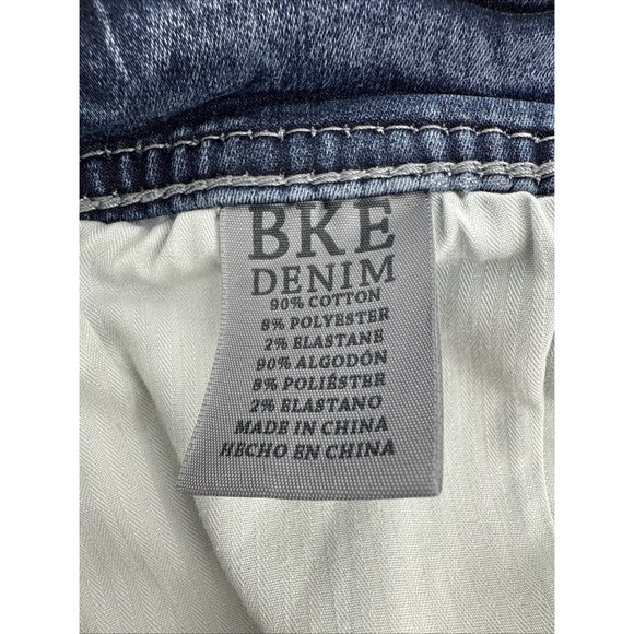 BKE Jake Jeans Men 32S Blue Bootcut Double Stitching Embroidered Pockets Denim - Picture 11 of 13